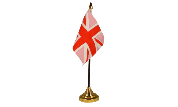 Union Jack Pink Table Flags
